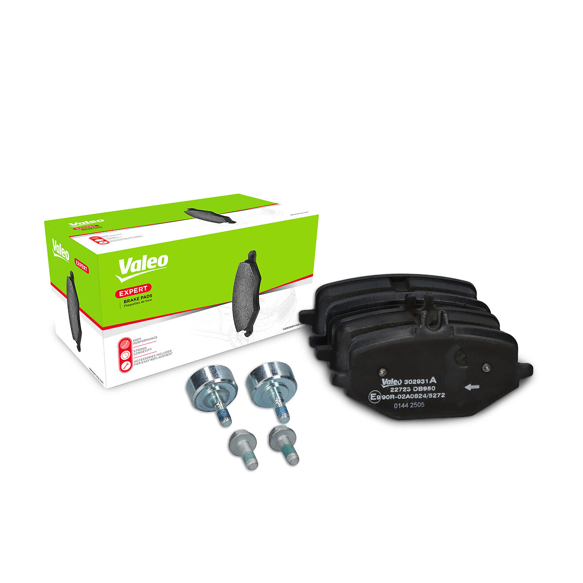 Jeu de 4 plaquettes de frein VALEO ref. 302931A